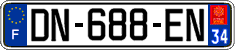 French license plate, SIV (ordinary)