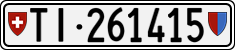 License plate of Switzerland, Cars