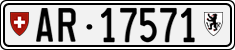 License plate of Switzerland, Cars