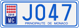License plate of Monaco, Cars