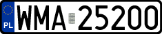 License plates of Poland, Regular car plates
