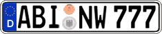 German license plate, Regular plates