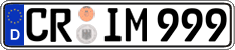 German license plate, Regular plates