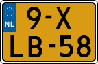 License plate of the Netherlands, Cars