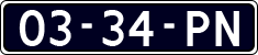 License plate of the Netherlands, Cars