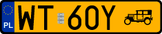 License plates of Poland, Oldtimers