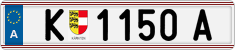 License plate of Austria, Regular plates