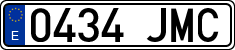 License plates of Spain, Ordinary (2000)