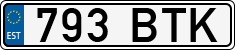 License plate of Estonia, Regular car plates