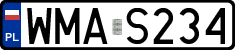 License plates of Poland, Regular car plates