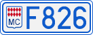 License plate of Monaco, Cars