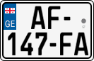 License plate of Georgia, Cars (2014)