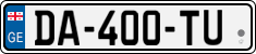 License plate of Georgia, Cars (2014)