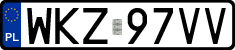 License plates of Poland, Regular car plates