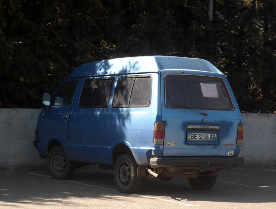 BE 3288 AA, Nissan Datsun Vanette 1st gen Van High-Roof (C120), 1978–1985