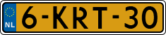License plate of the Netherlands, Cars