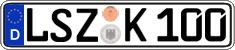 German license plate, Regular plates