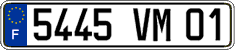 French license plate, FNI