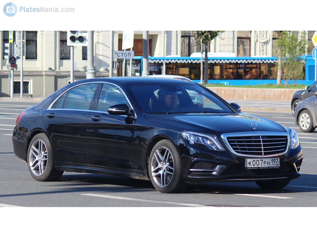 к 007 рн 197, Mercedes-Benz S-Klasse 8th gen Sedan (W222/V222), 2013–2020