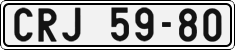 License plate of the Czech Republic, Cars (1960)