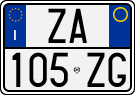 License plate of Italy, Cars (1994 year series)