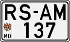 License plate of Moldova, Cars (1992)