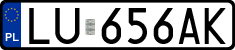 License plates of Poland, Regular car plates