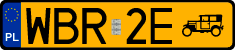License plates of Poland, Oldtimers
