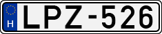 license plates of Hungary, Cars (1990)