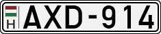 license plates of Hungary, Cars (1990)
