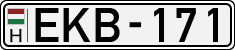 license plates of Hungary, Cars (1990)
