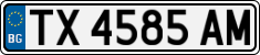 License plate of Bulgaria, Cars
