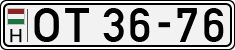license plates of Hungary, Oldtimers (1990)