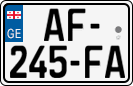 License plate of Georgia, Cars (2014)