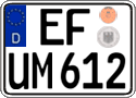 German license plate, Regular plates