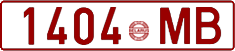License plate Belarus, Cars (1992)