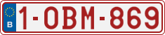 License plate of Belgium, Regular plates (2010)