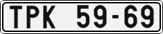 License plate of the Czech Republic, Cars (1960)