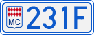 License plate of Monaco, Cars