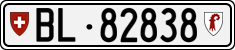 License plate of Switzerland, Cars