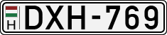 license plates of Hungary, Cars (1990)