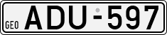 License plate of Georgia, Cars (1993)