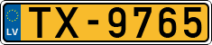 License plate of Latvia, Taxi