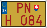 License plate of Slovakia, Oldtimers