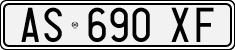 License plate of Italy, Cars (1994 year series)