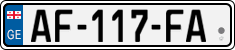 License plate of Georgia, Cars (2014)