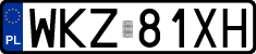 License plates of Poland, Regular car plates