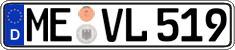 German license plate, Regular plates