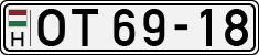 license plates of Hungary, Oldtimers (1990)