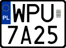 License plates of Poland, Special vehicles and motorcycles